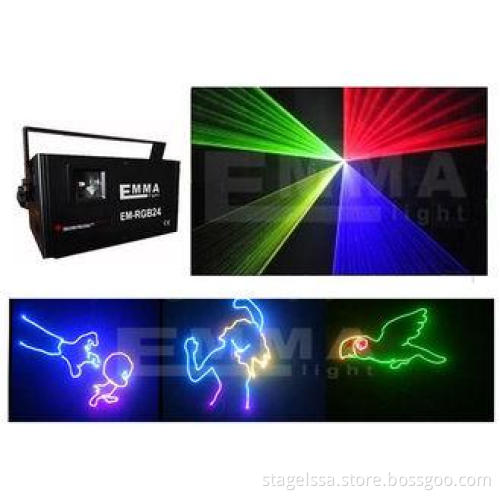 Music Active 1.5w Beam Animation Rgb Laser Light For Night